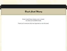 Tablet Screenshot of brushcreekwinery.com